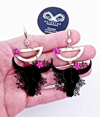 Pendientes artesanales toro Pendientes artesanales toro