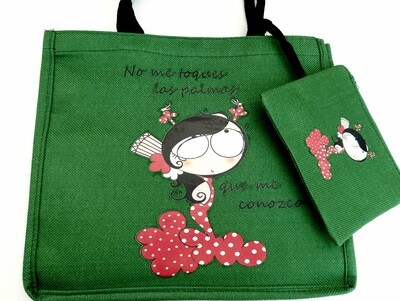 Bolso lino y monedero