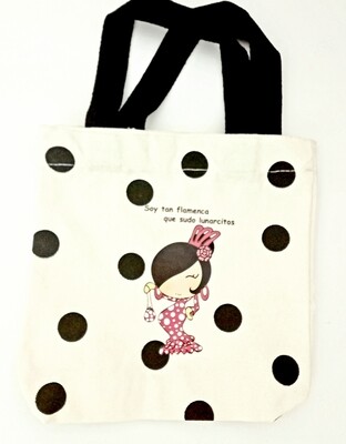 Bolso de lona y lunares