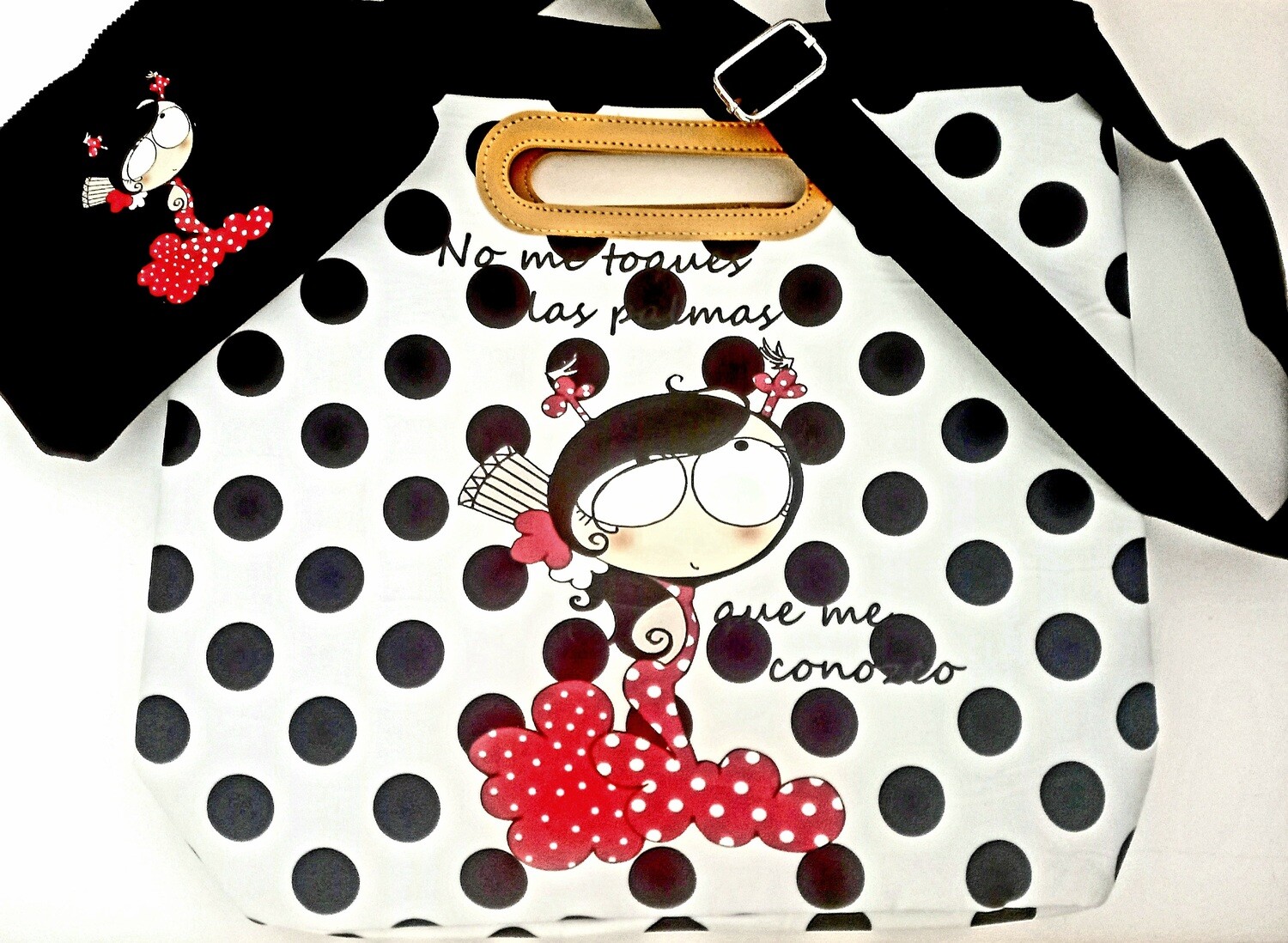 Bolso lunares grande con monedero
