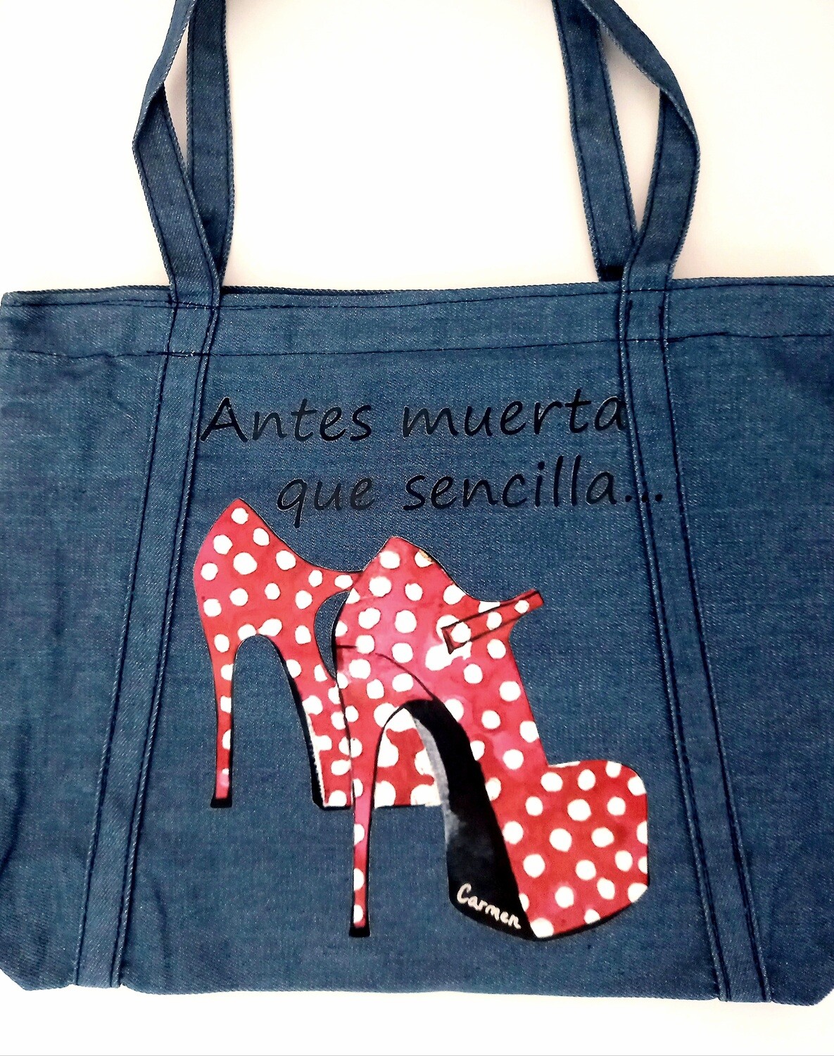 Bolso tela vaquera personalizado