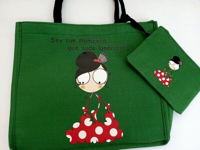 Bolso lino y monedero