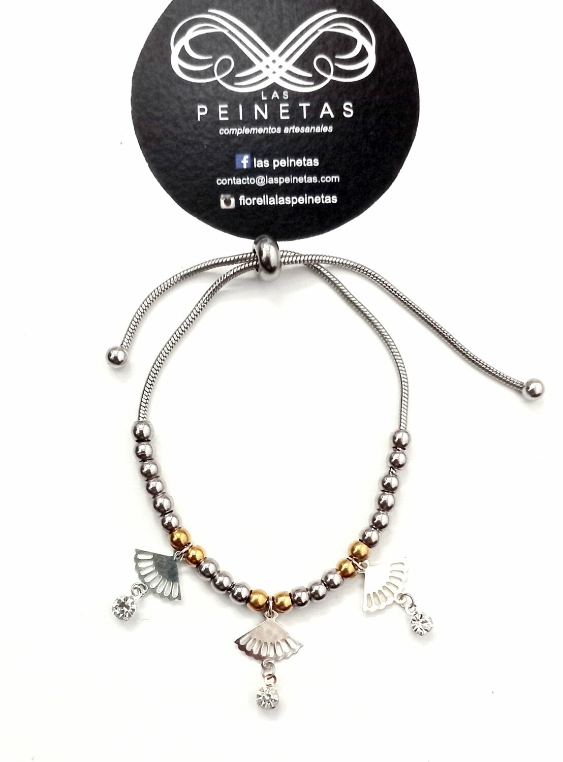 Pulsera elegante con abanicos