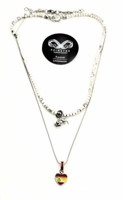 Collar doble acero inoxidable