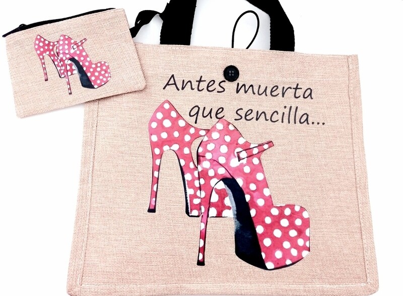 Bolso lino y monedero