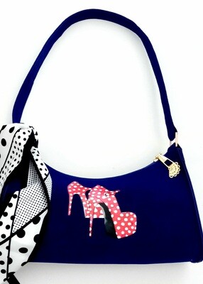 Bolso terciopelo con pañuelo