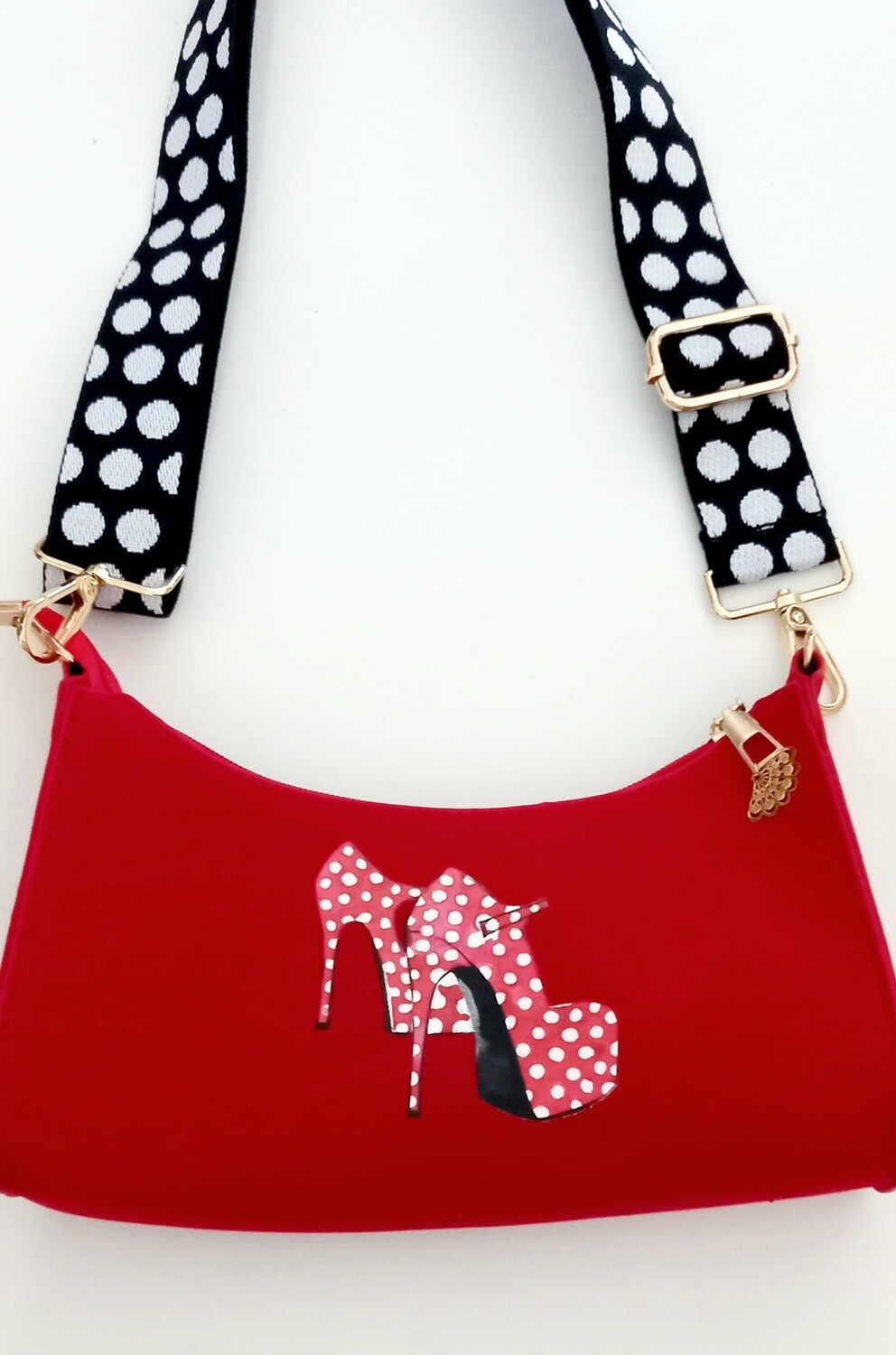 Bolso terciopelo rojo