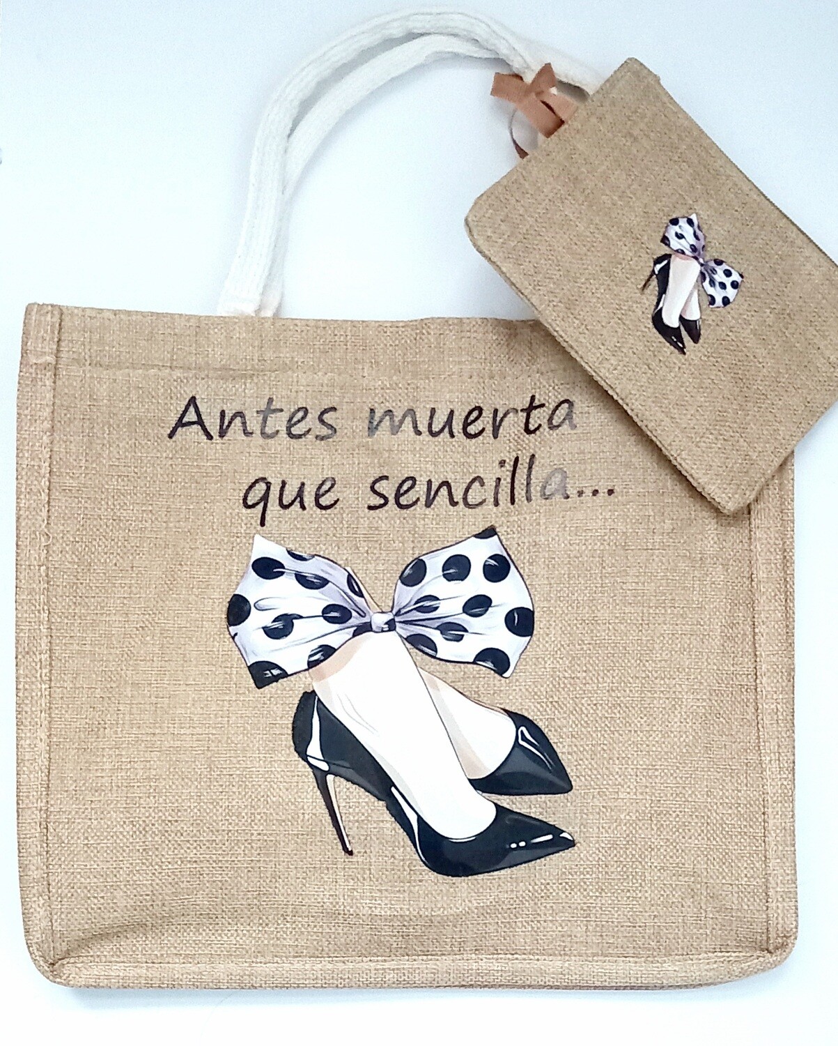 Bolso lino firme y monedero
