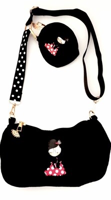 Bolso de pana con monedero