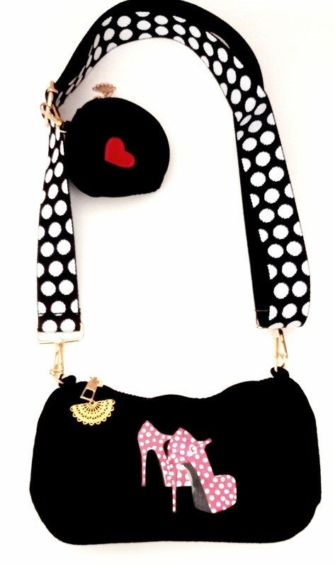 Bolso de pana con monedero