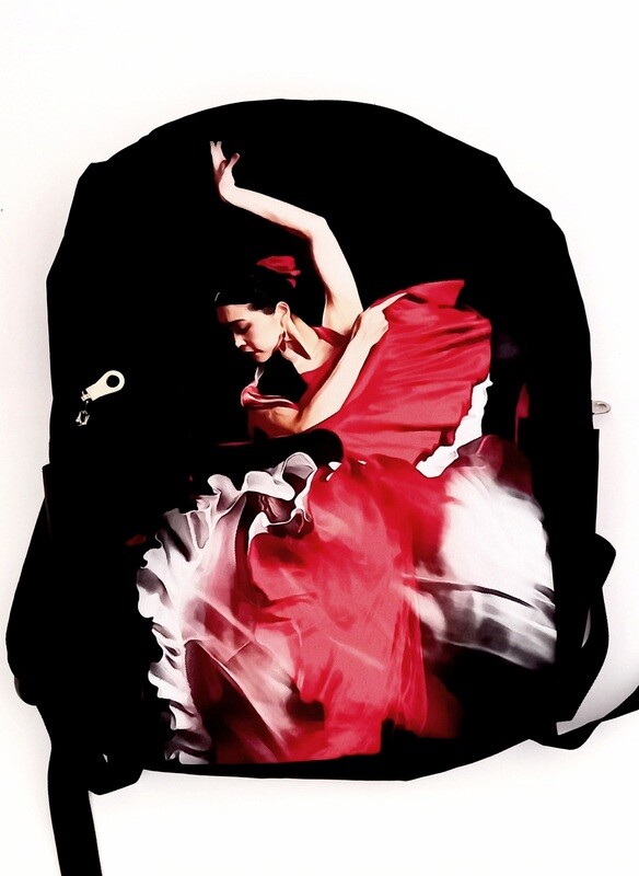 Mochila flamenca, gran capacidad 