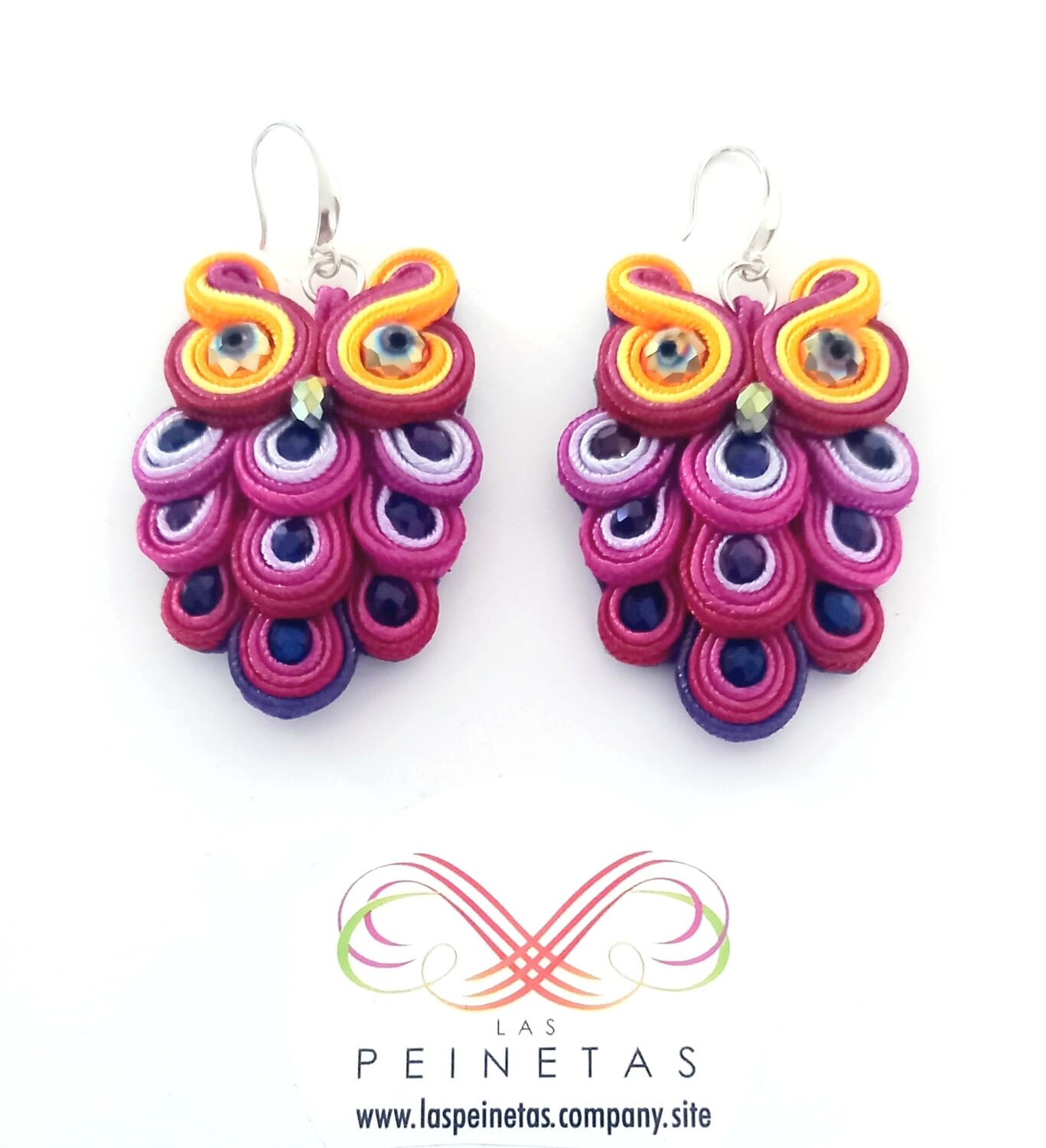 Pendientes artesanales búho