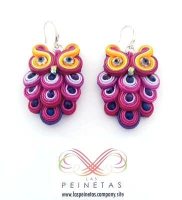 Pendientes artesanales búho