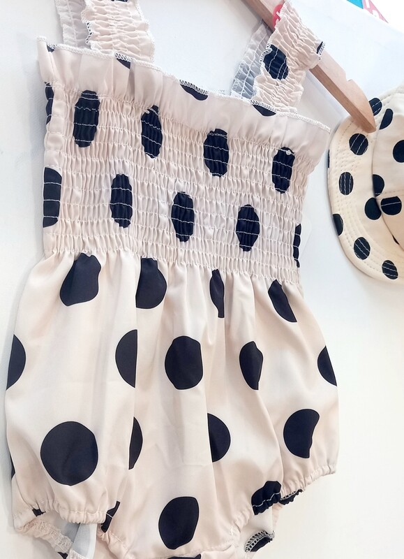 Conjunto beige lunares 9-12 m