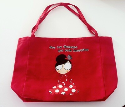Bolsa de lona roja