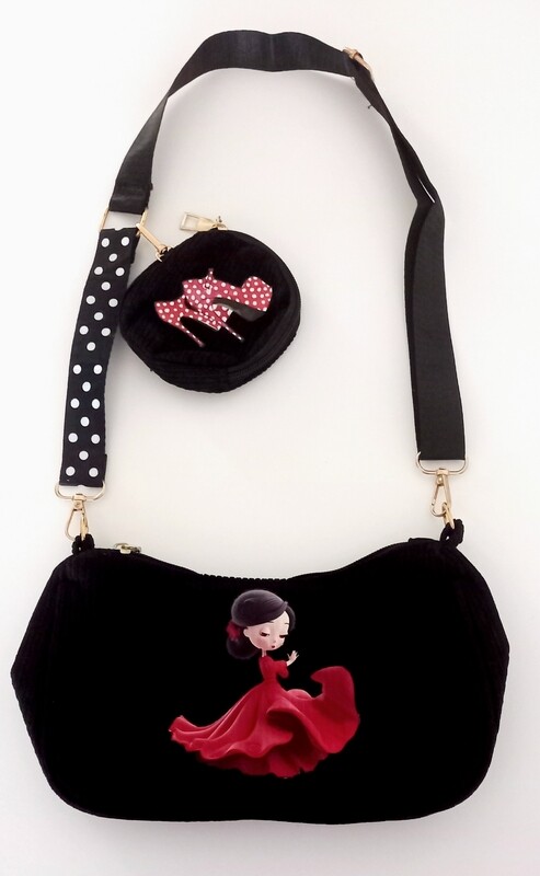 Bolso de pana con monedero