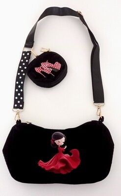 Bolso de pana con monedero