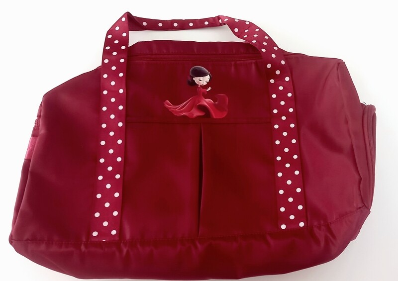 Bolso ropa de baile rojo