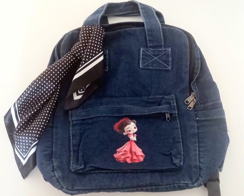 Mochila tela vaquera