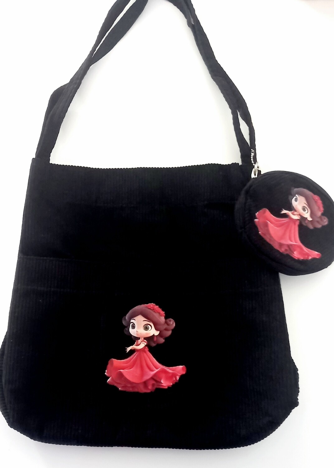 Bolso negro pana