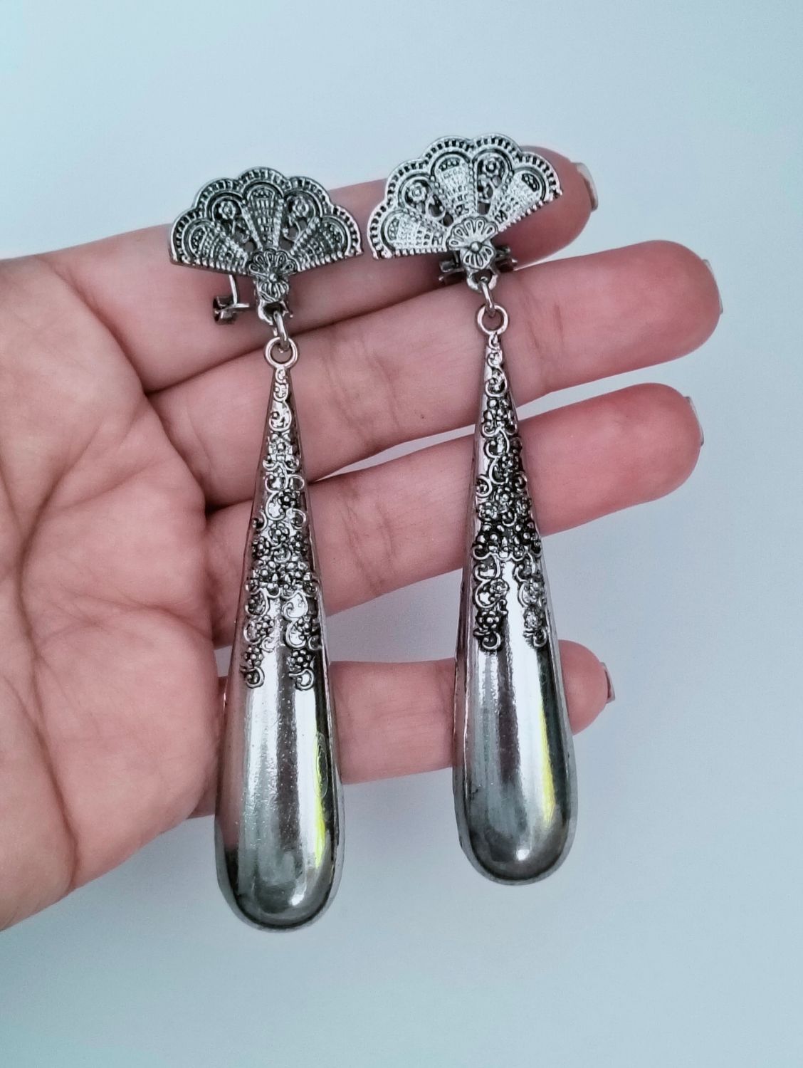 Pendientes abanicos