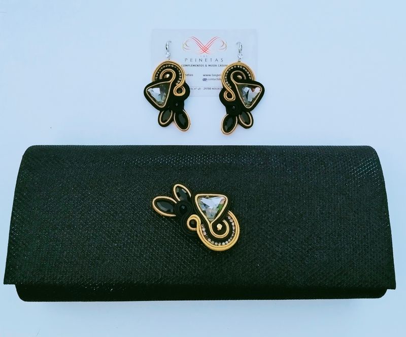 Conjunto elegante bolso y soutache