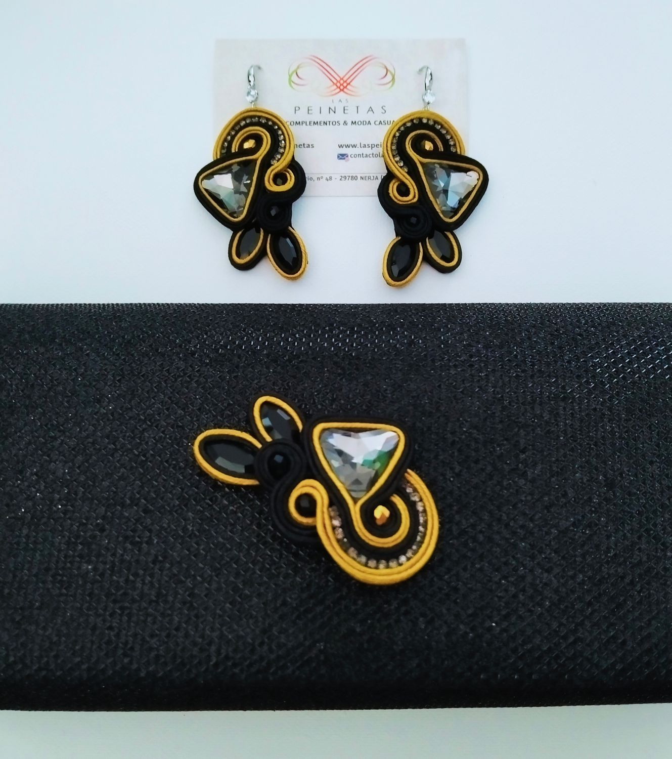 Conjunto elegante bolso y soutache