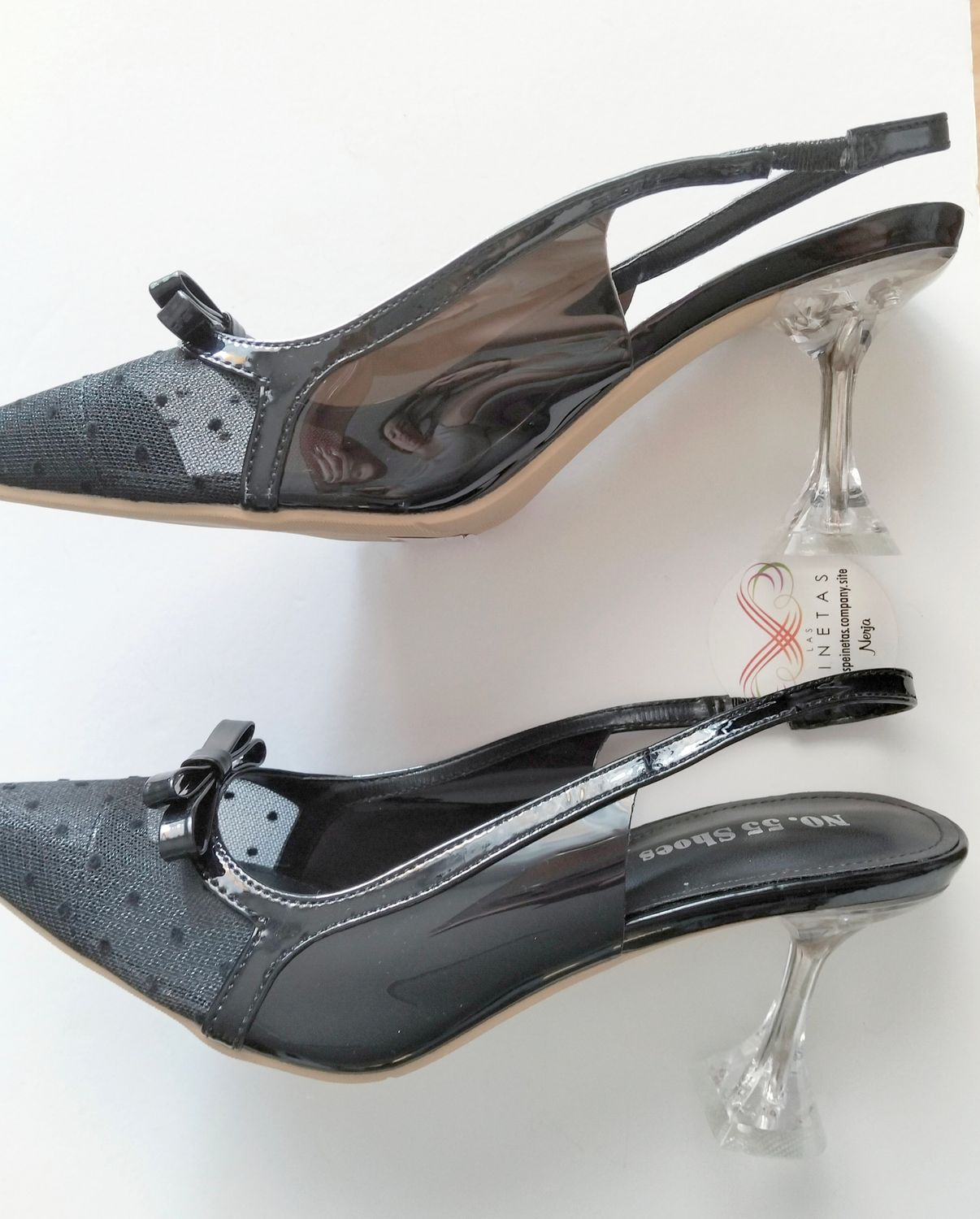 Zapatos de tacones transparente 
