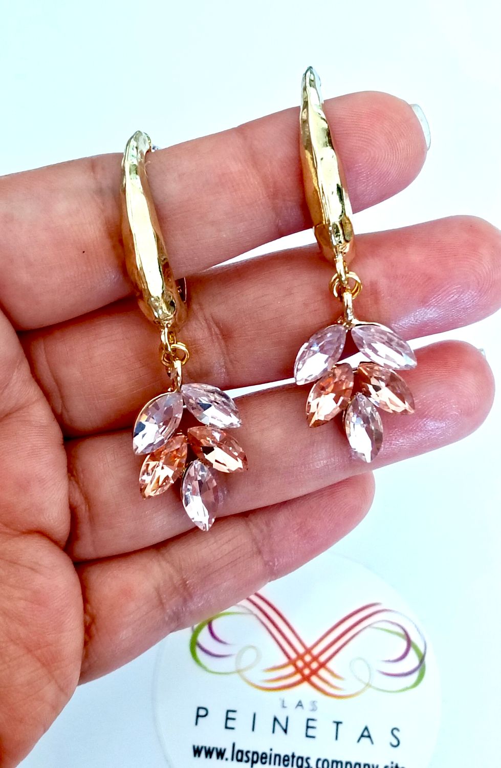Pendientes elegantes cristales