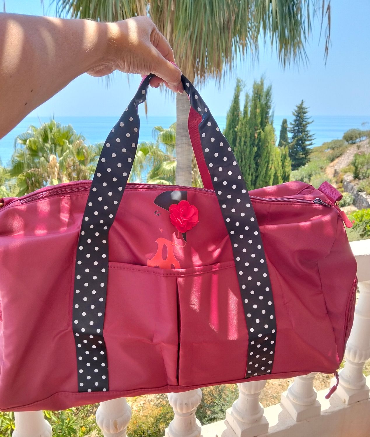Bolso ropa flamenca rojo
