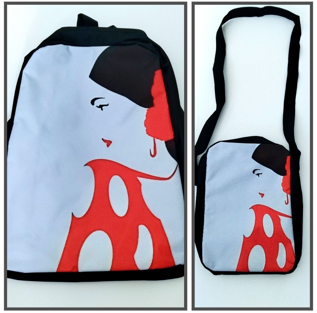 Mochila con bandolera de regalo