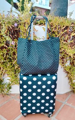 Funda de maleta y bolso de lona