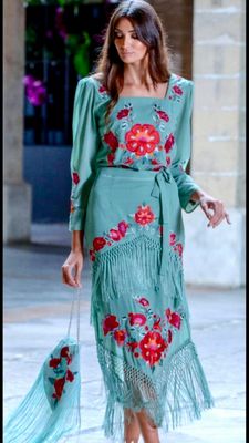 Conjunto verde bordado Conjunto verde bordado