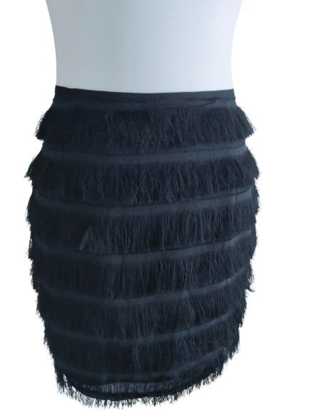 Falda con flecos
