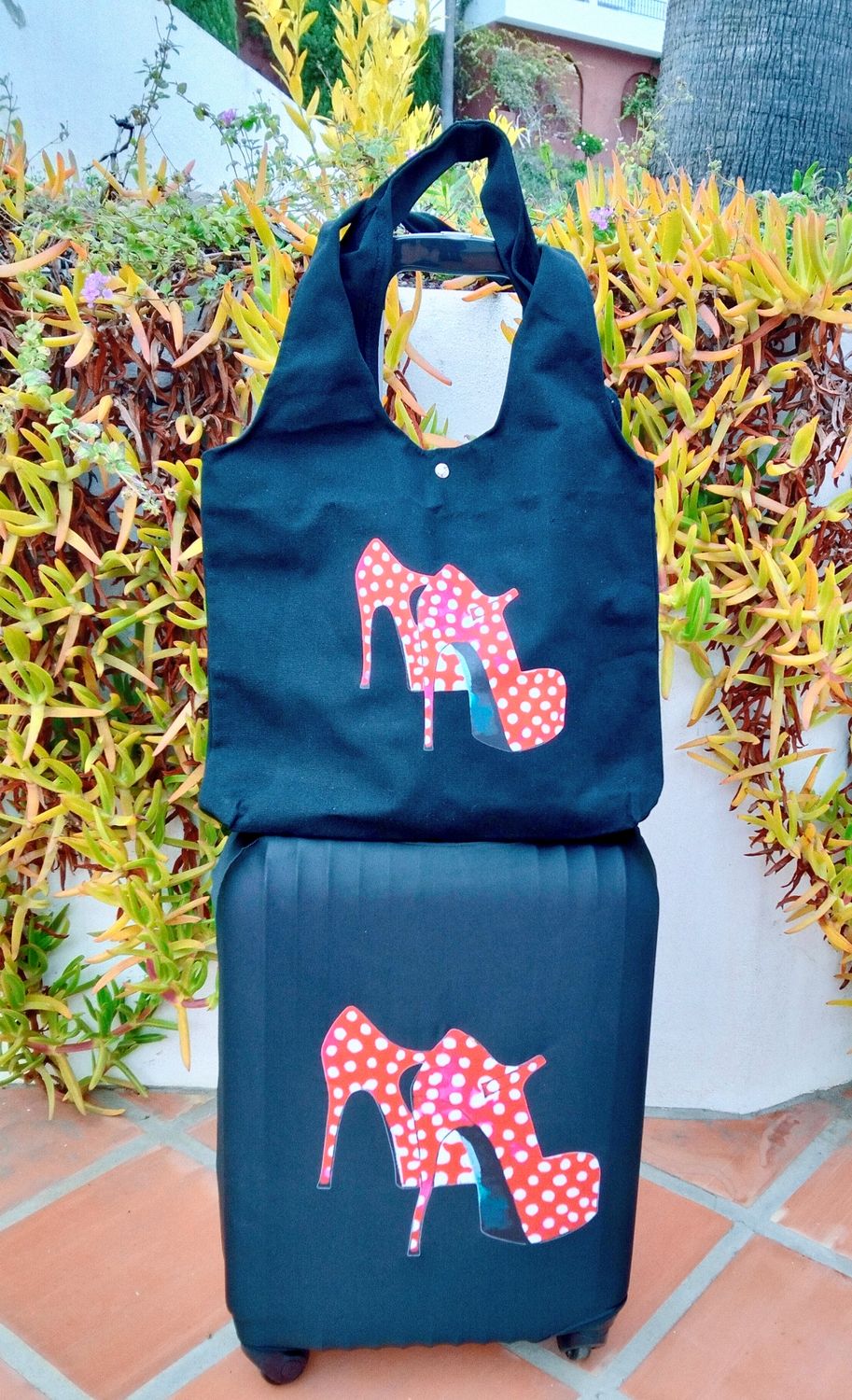 Funda de maleta y bolso a juego