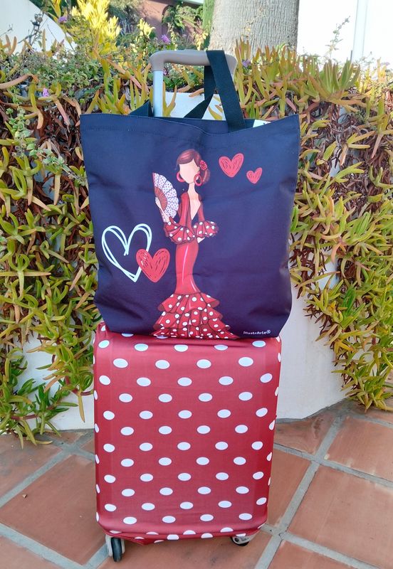 Funda de lunares y bolso tote