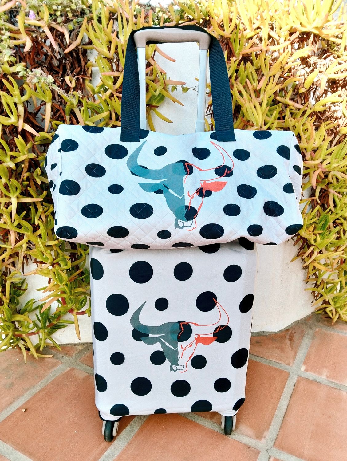 Funda de maleta y bolso a juego