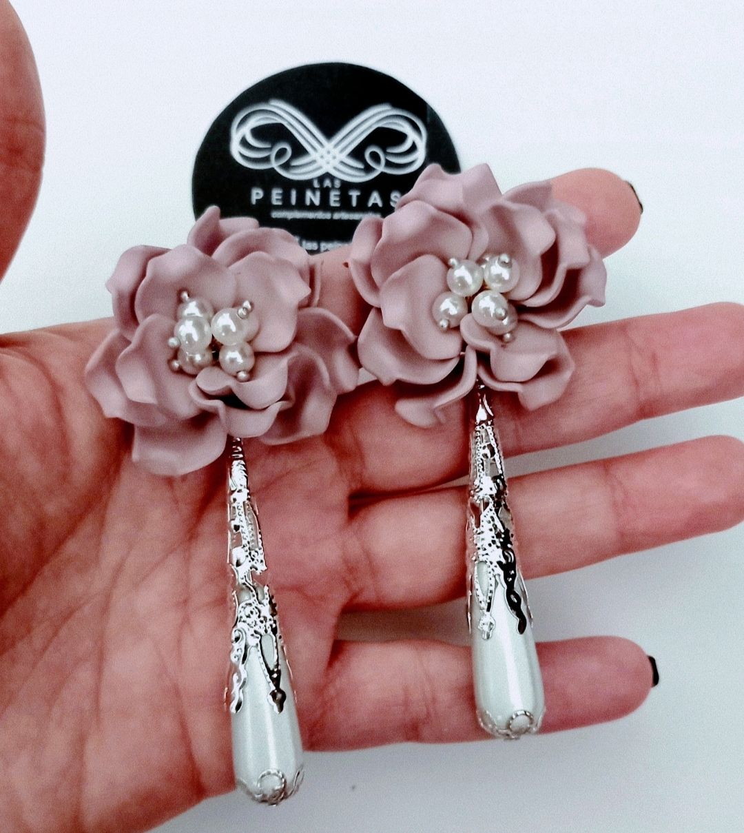 Pendientes Rosa