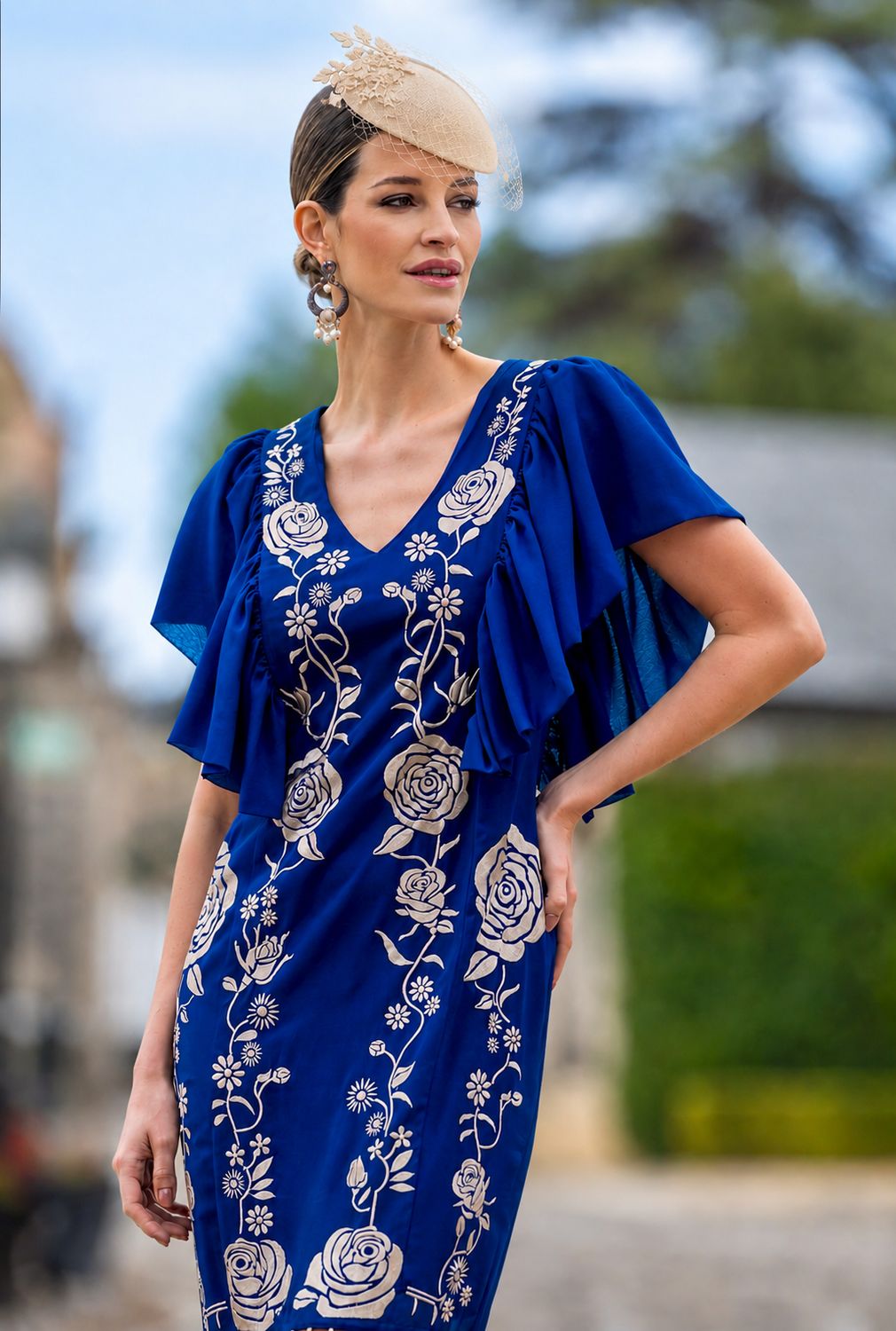 Vestido rosal azul 