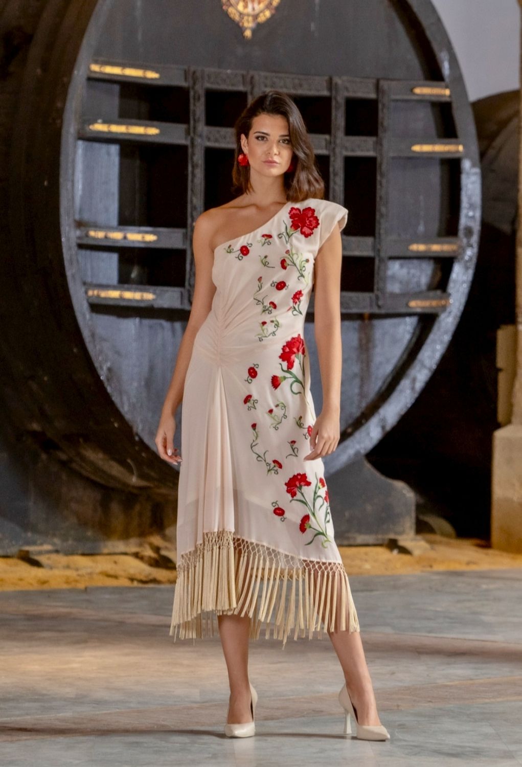 Vestido Clavel crudo
