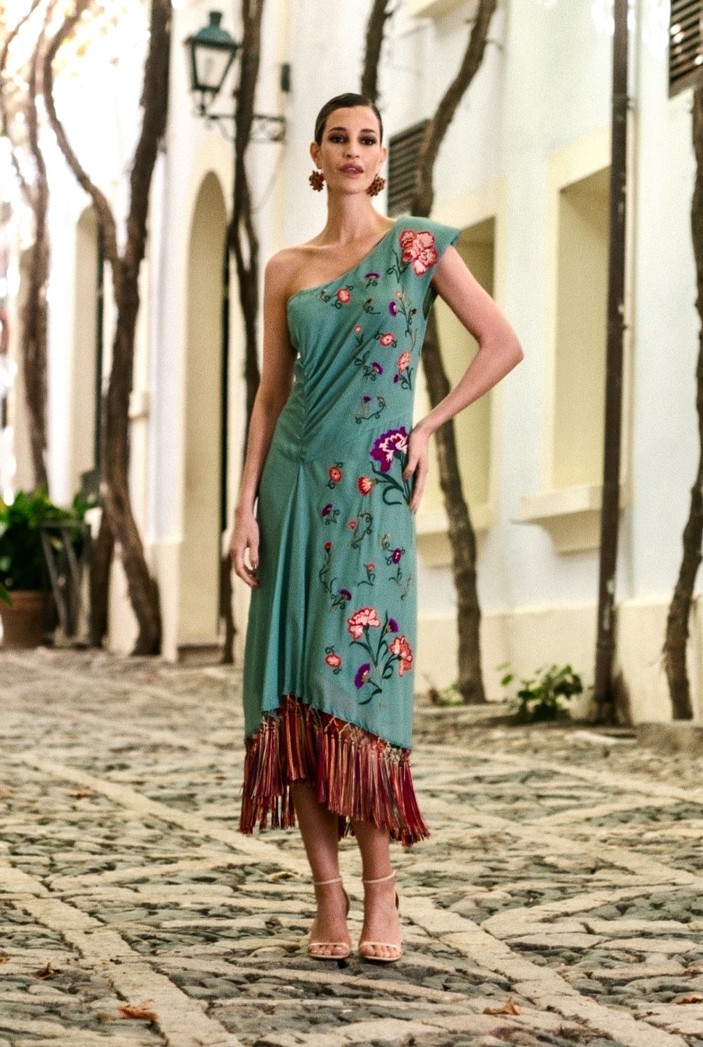 Vestido clavel verde