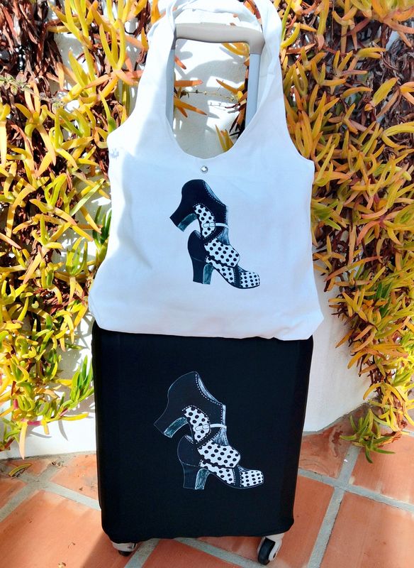 Funda de maleta y bolso de lona