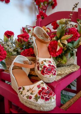 Esparteñas flamenco marfil 