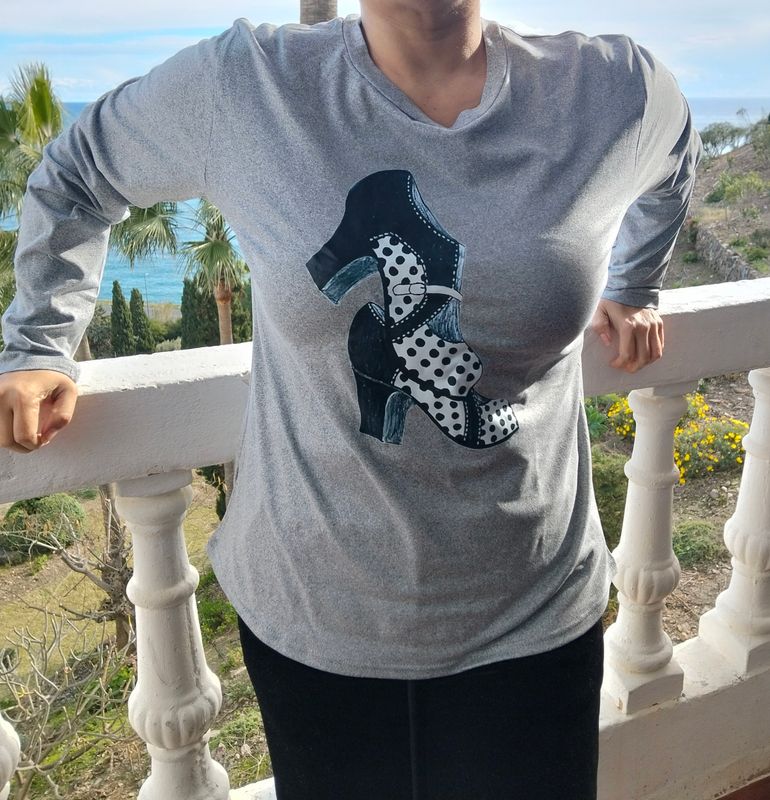 Camiseta zapatos de baile