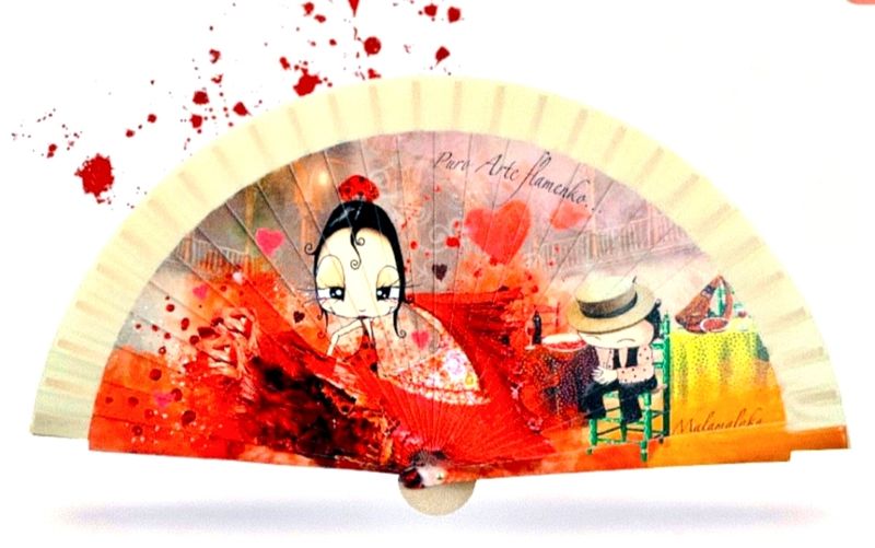 Abanico 'puro arte flamenco "