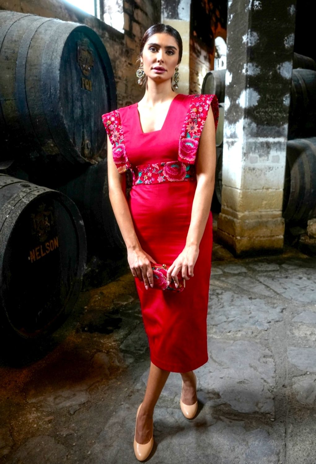 Vestido mariposa rojo