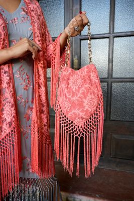 Bolso saeta salmón