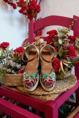 Esparteñas flamenco aqua