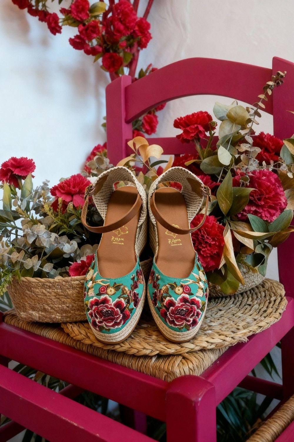 Esparteñas flamenco aqua