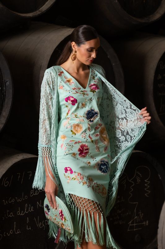 Kaftan verde aqua
